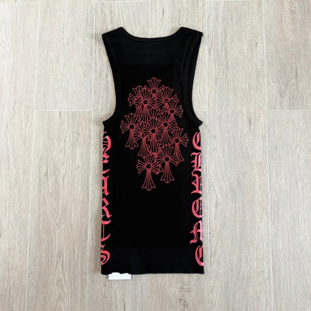 1:1 quality version Classic Vintage Red Cross Sanskrit Print Knit Tank Tops For Girls 29380174