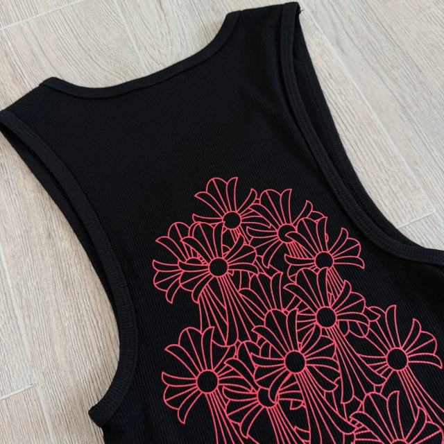 1:1 quality version Classic Vintage Red Cross Sanskrit Print Knit Tank Tops For Girls 29380174