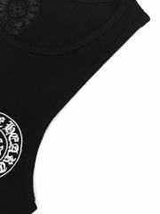 1:1 quality version Horseshoe Cross Printed Ribbed Back Large Horseshoe Ring Logo Hot Girl Slim Tank Top 2 colors 29334542