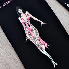 1:1 quality version Cross Cartoon Girl Slogan Print Drawstring Wide Leg Sweat Pants for girls 29456654