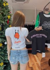 1:1 quality version Matty Boy Collab Sinister Monster Print Waffle Knit Cropped Tee for girls 29426228