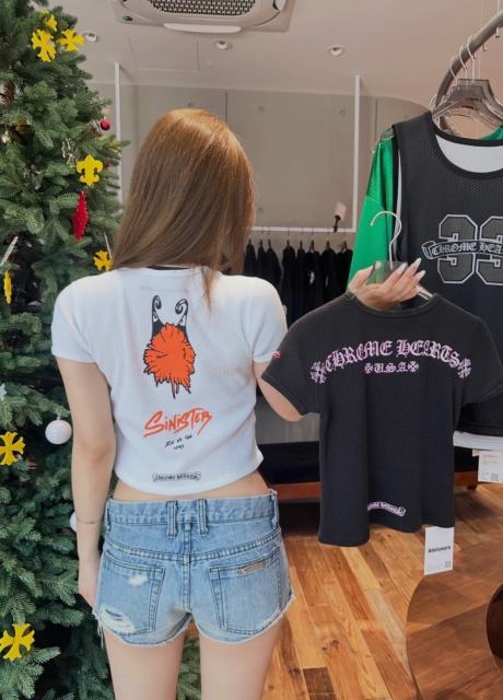 1:1 quality version Matty Boy Collab Sinister Monster Print Waffle Knit Cropped Tee for girls 29426228