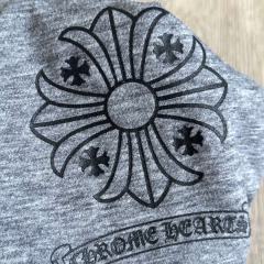 1:1 quality version Round Cross Flower Print On Back V Neck Tee for girls 29306364
