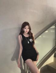 1:1 quality version New York Limited Edition Chest Sword Vine Print Tank Dress 29306371