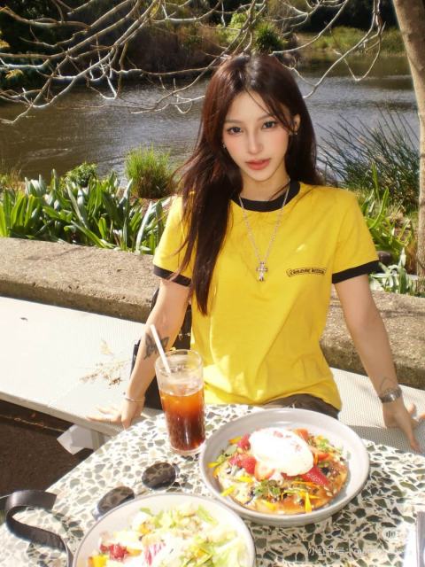 1:1 quality version Color Block Banner Horseshoe Ladies Print Tee 5 colors 29334586