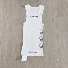 1:1 quality version Heart Vine Pattern White Limited Edition Print Vest Classic Vintage Sleeveless Top For Girls 29380178