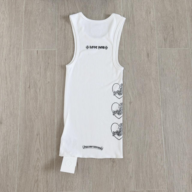 1:1 quality version Heart Vine Pattern White Limited Edition Print Vest Classic Vintage Sleeveless Top For Girls 29380178