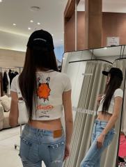 1:1 quality version Matty Boy Collab Sinister Monster Print Waffle Knit Cropped Tee for girls 29426228