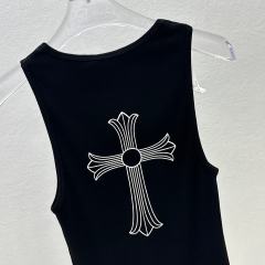 1:1 quality version Sanskrit Back Classic Cross Print Long Bodycon Tank Dress 2 colors 29093453