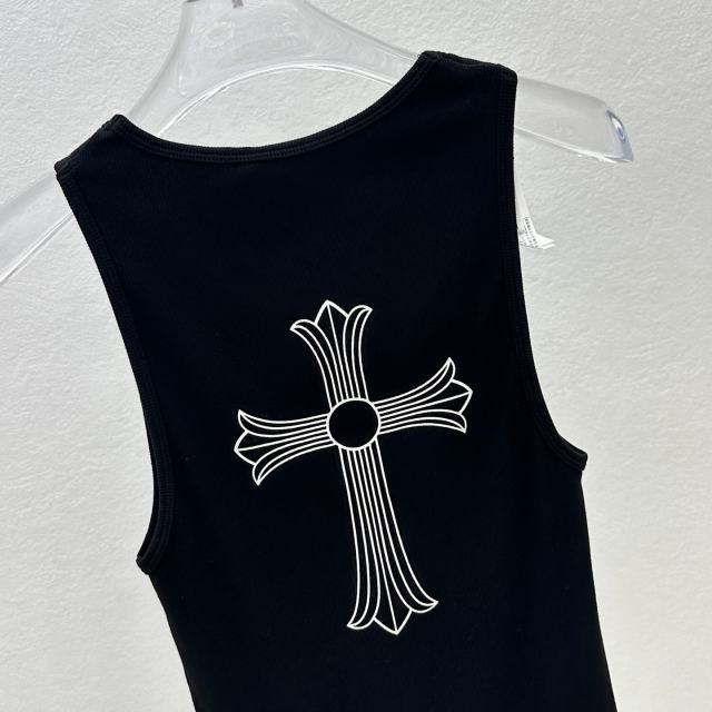 1:1 quality version Sanskrit Back Classic Cross Print Long Bodycon Tank Dress 2 colors 29093453