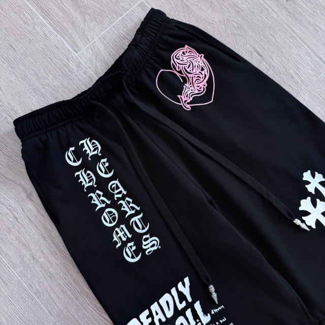 1:1 quality version Cross Cartoon Girl Slogan Print Drawstring Wide Leg Sweat Pants for girls 29456654