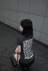 1:1 quality version Sanskrit Cross Horseshoe Neck Print Tee 2 colors for girls 29306368