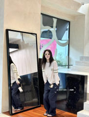 1:1 quality version Number Horseshoe Print Color Block Thin Breathable 3/4 Sleeve Long Sleeve T-Shirt  3 colors for girls 29380260