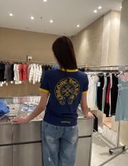 1:1 quality version Color Block Banner Horseshoe Ladies Print Tee 5 colors 29334586