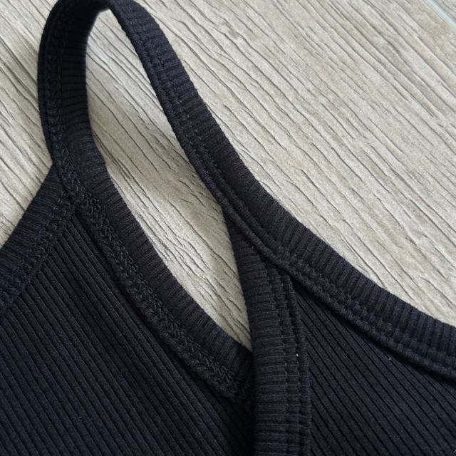 1:1 quality version Cross Flower Embroidery Knit Cami Top 3 colors 29306376