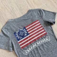 1:1 quality version Horseshoe USA Flag Neck Print Tee 2 colors for girls 29306369