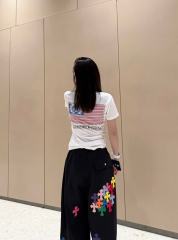 1:1 quality version Horseshoe USA Flag Neck Print Tee 2 colors for girls 29306369