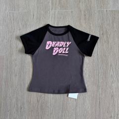 1:1 quality version Deadly Doll Raglan Sleeve Girl Group Style Print Tee 5 colors 29306360