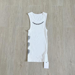 1:1 quality version Heart Vine Pattern White Limited Edition Print Vest Classic Vintage Sleeveless Top For Girls 29380178