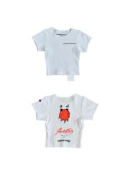 1:1 quality version Matty Boy Collab Sinister Monster Print Waffle Knit Cropped Tee for girls 29426228