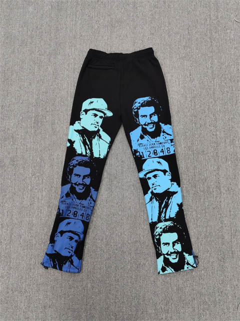 1:1 Top Quality Black Blue Cough Syrup Portrait Sweatpants