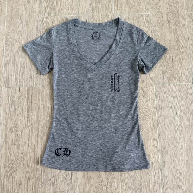 1:1 quality version Sanskrit Sword Print On Back V Neck Tee for girls 29306367