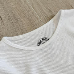 1:1 quality version Green Sword Vine Print Waffle Slim‑Fit Long Sleeve Tee for girls 29426184