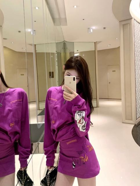 1:1 quality version American Graffiti Streetwear Multi Color Letter Print High Waist A Line Mini Skirt for girls 29392559