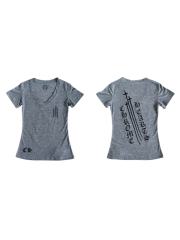1:1 quality version Sanskrit Sword Print On Back V Neck Tee for girls 29306367