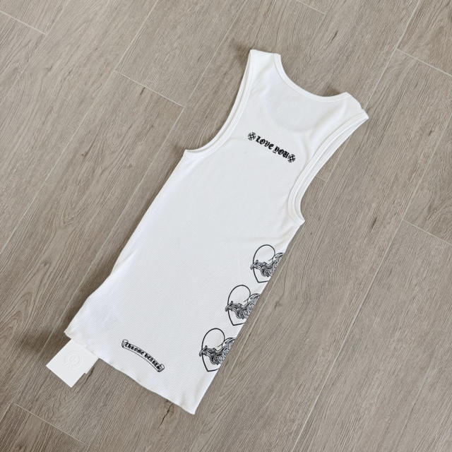 1:1 quality version Heart Vine Pattern White Limited Edition Print Vest Classic Vintage Sleeveless Top For Girls 29380178