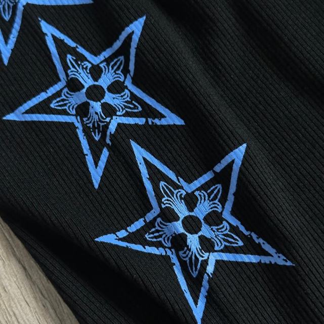 1:1 quality version Sanskrit Pentagram Blue Printed Knitted Tank Dress for girls 29033520