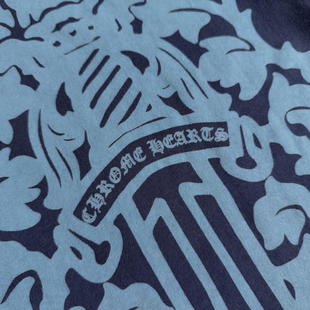 1:1 quality version Vintage Navy Blue Tokyo Vine Dagger Print Crew Neck Slim tee for girls 29392329