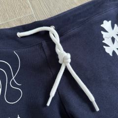 1:1 quality version Sanskrit Cross Graffiti Heart Navy Print Tee & Shorts Set 29334504