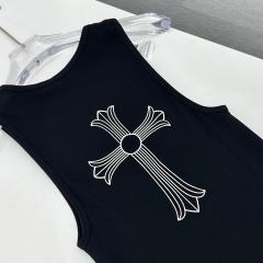 1:1 quality version Sanskrit Back Classic Cross Print Long Bodycon Tank Dress 2 colors 29093453
