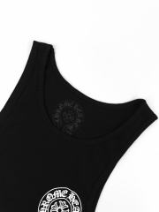 1:1 quality version Horseshoe Cross Printed Ribbed Back Large Horseshoe Ring Logo Hot Girl Slim Tank Top 2 colors 29334542