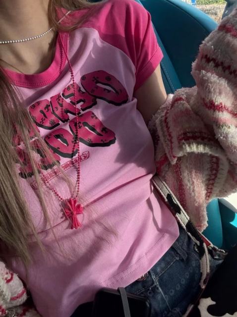 1:1 quality version Deadly Doll Raglan Sleeve Girl Group Style Print Tee 5 colors 29306360