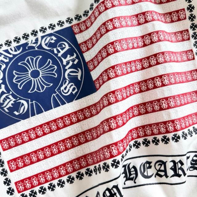 1:1 quality version Horseshoe USA Flag Neck Print Tee 2 colors for girls 29306369