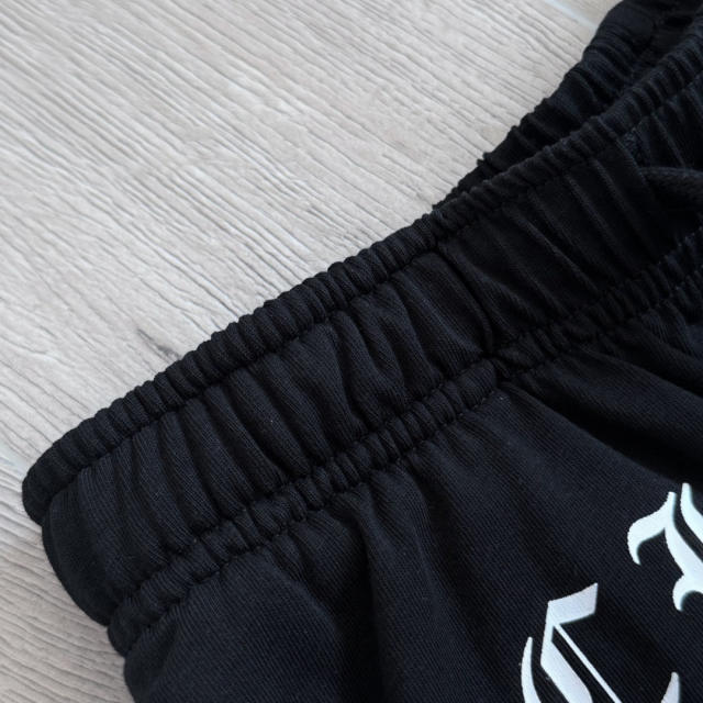 1:1 quality version Cross Cartoon Girl Slogan Print Drawstring Wide Leg Sweat Pants for girls 29456654
