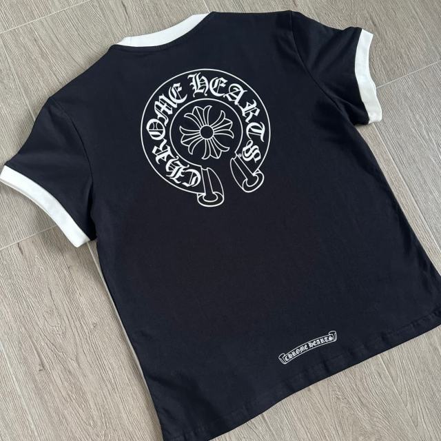 1:1 quality version Color Block Banner Horseshoe Ladies Print Tee 5 colors 29334586