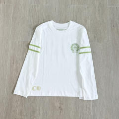 1:1 quality version Number Horseshoe Print Color Block Thin Breathable 3/4 Sleeve Long Sleeve T-Shirt  3 colors for girls 29380260