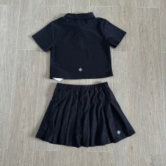 1:1 quality versionCross Jacquard All Over Print Polo T-Shirt & Pleated Skirt Set For Girls 29380185