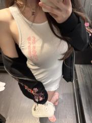 1:1 quality version Side T-Shape Sanskrit Printed Knitted Tank Dress 6 colors for girls 29033524