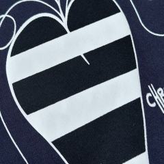 1:1 quality version Sanskrit Cross Graffiti Heart Navy Print Tee & Shorts Set 29334504