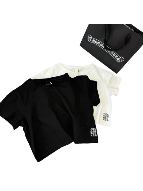 1:1 quality version 27999139 Embroidered Sanskrit Letter Tee 2 colors for girls
