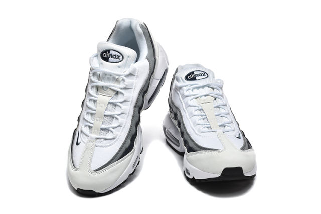 [plus-size shoes]@ir Max 95 White Grey Black Gradient Air Cushion Running Shoes 29044769