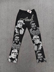 1:1 Top Quality Black Blue Cough Syrup Portrait Sweatpants