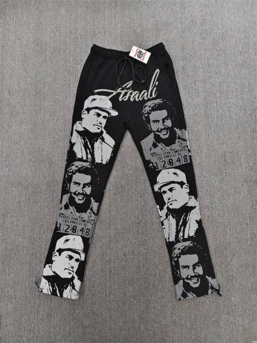 1:1 Top Quality Black Blue Cough Syrup Portrait Sweatpants