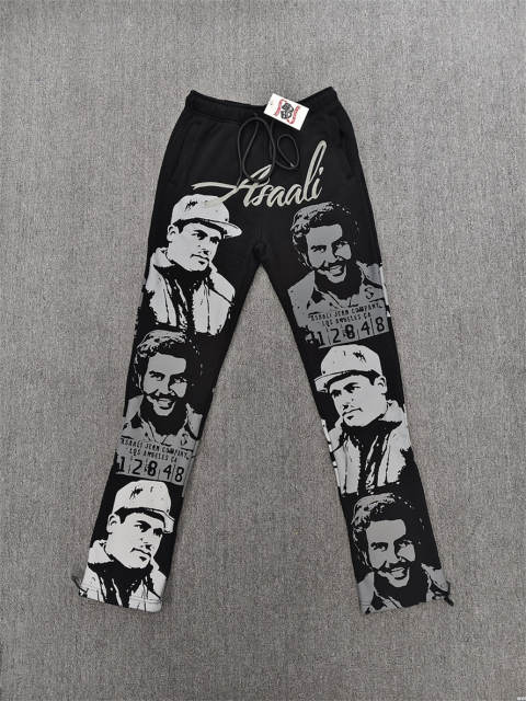 1:1 Top Quality Black Blue Cough Syrup Portrait Sweatpants