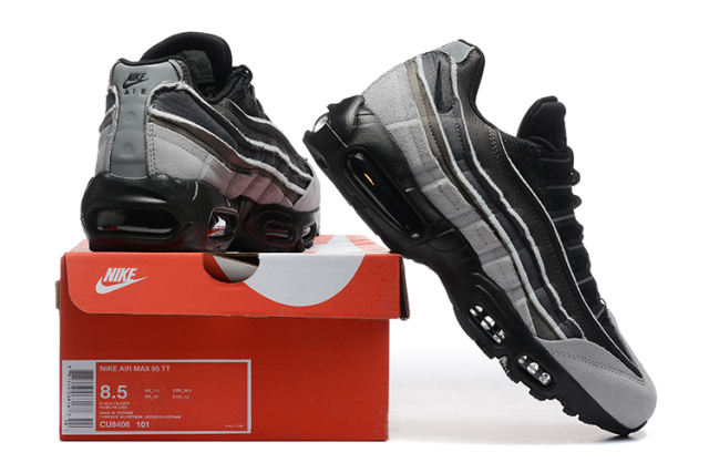 [plus-size shoes]@ir Max 95 Black Grey Gradient  Air Cushion Running Shoes 29045571