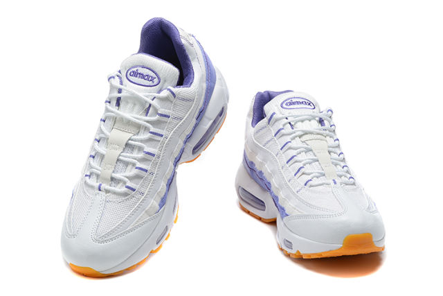 [plus-size shoes]@ir Max 95 White Purple Gum Sole Air Cushion Casual Sneakers 29066521